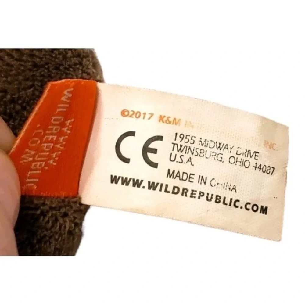 Wild Republic Brown Baby Wooly Mammoth Realistic Plush Stuffed Animal Toy 5 1/2